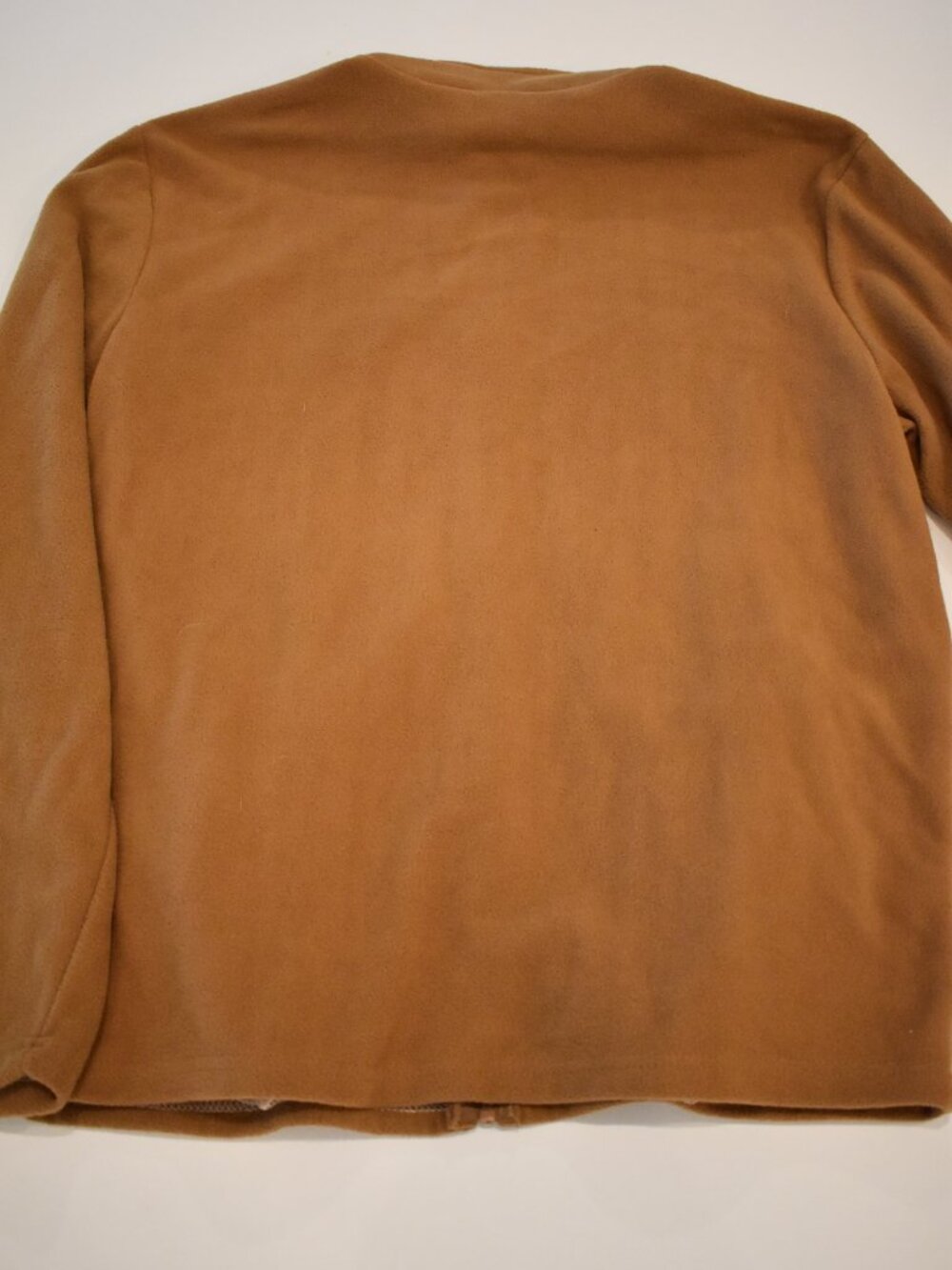 Real Essentials Women's Brown Full Zip Fleece Jacket XL Lightweight Soft Warm - Picture 4 of 5